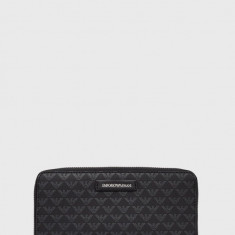 Emporio Armani portofel femei, culoarea negru