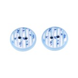 Set 5 nasturi decorativi cu 2 gauri Crisalida, diametru 15.4 mm, marimea 24&#039;&#039;, Bleu