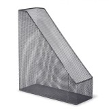 Suport Reviste și Documente, Metalic, Culoare Argintiu, Dimensiuni 26.5x9x30 cm