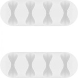 Set 2 bucati organizatoare cabluri cu 4 sloturi albe, Goobay 70400