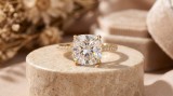 Cumpara ieftin Inel din argint 925 placat cu aur cu zirconiu - Model Cushion Cut Solitaire Luxury