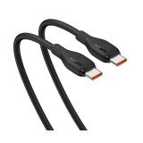 CABLU alimentare si date Baseus Pudding, Fast Charging Data Cable pt. smartphone, USB Type-C la USB Type-C 100W, 2m, negru &quot;P10355702111-01&quot; (timbru v