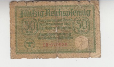 B11 22 - Bancnota foarte veche - Germania - 50 reichspfennig foto
