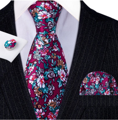 Set cravata + batista + butoni - matase 100% - model 275 foto