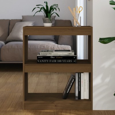 Bibliotecă/Separator cameră maro miere 60x30x71,5 cm lemn pin foto