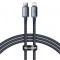 Cablu Date si Incarcare USB-C - Lightning Baseus Crystal Shine Series, 20W, 1.2m, Negru CAJY000201