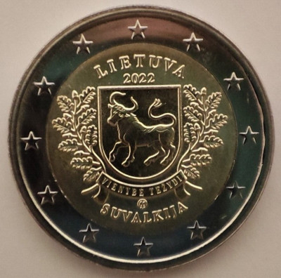LITUANIA moneda 2 euro comemorativa 2022_Suwalki, UNC foto