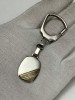 BRELOC CHEI ARGINT 925 - Cu PLACUTA Aurita - 26g. - Vintage !