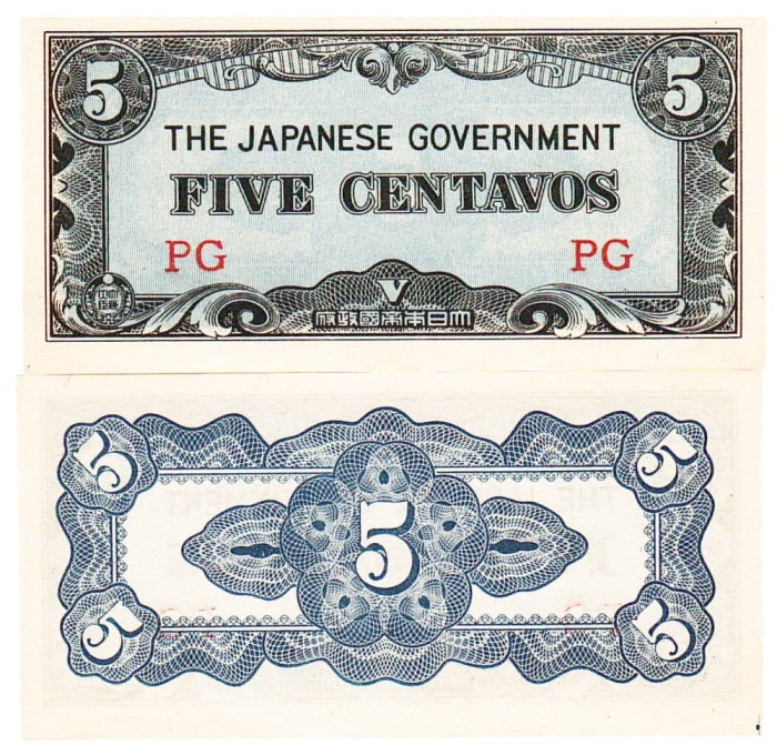 Filipine 5 Centavos 1942 P-103a UNC