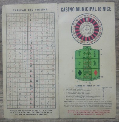 Brosura interbelica Casino Municipal de Nice foto