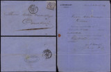 Belgium 1869 Postal History Rare Cover + Content Anvers to Courtrai DB.212