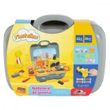 Set de joaca cu plastilina, Buldozerul din gentuta, Plastelino