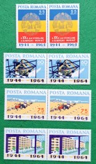 TIMBRE ROMANIA MNH LP587/1964-A XX-a aniversare a eliberarii -Serie &icirc;n pereche