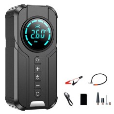 Compresor auto cu pornire rapida, 6000mAh, 1000A, negru, 193x85x62mm