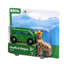 Remorca si girafa pentru trenulete BRIO foto