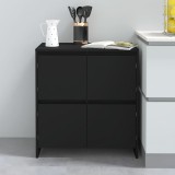 Cumpara ieftin Servantă, negru, 70x41x75 cm, lemn prelucrat