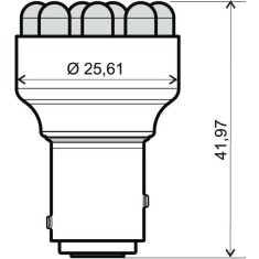 Bec led 12V Bay15d alb
