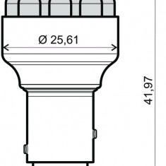 Bec led 12V Bay15d alb