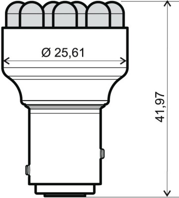 Bec led 12V Bay15d alb foto