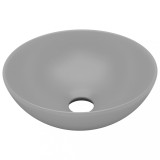 Cumpara ieftin Chiuveta de baie, gri deschis, ceramica, rotund