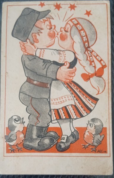 Carte postala straina, perioada interbelica