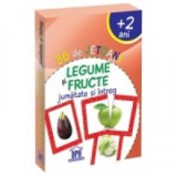 36 de jetoane - Legume si fructe - jumatate si intreg (+2 ani)