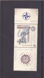 SUMMITUL NATO BUCURESTI, CU VINIETA SI TABS ,FOLIO ARGINT,2008, MNH ** ROMANIA., Istorie, Nestampilat