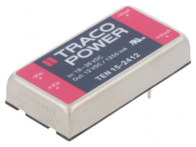 Convertor DC/DC 15W 18-36V la 12V 1250mA foto