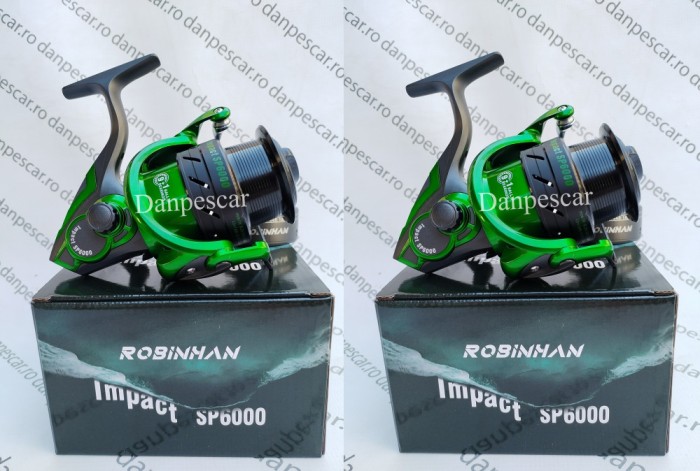 SET 2 Mulinete Feeder Robinhan IMPACT SP6000 tambur long cast 10 rulmenti