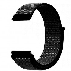 Curea material textil, compatibila cu Fitbit Versa, Telescoape QR, 22mm, Raisin Black