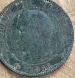 MNDSTR (1) Franta Napoleon III 10 Centimes 1856