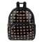 Rucsac Dama, Model Inimi, Culoare Negru/Bej, Dimensiuni 27x12x32.5cm, Compartiment Principal, Curele Reglabile