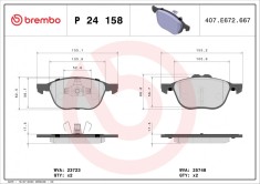BREMBO P 24 158 PRIME LINE set placute frana,frana disc