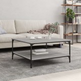 Cumpara ieftin Măsuță de cafea, gri sonoma, 80x80x40 cm, lemn compozit