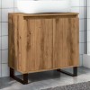 Gossi dulap de baie, stejar artizanal, 58x33x60 cm, lemn prelucrat