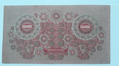 50 000 kronen austria 1922 cu stea in fata seriei 1222 - 072880 - 520 foto