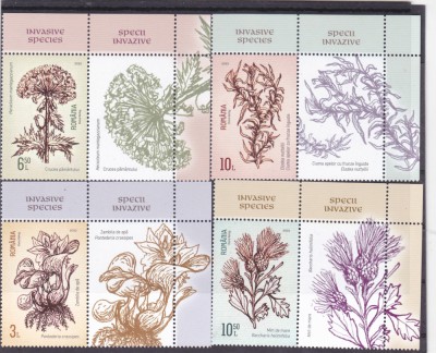 ROMANIA 2022, Specii invazive, serie neuzata CU VINIETA 3, MNH, 2374 foto