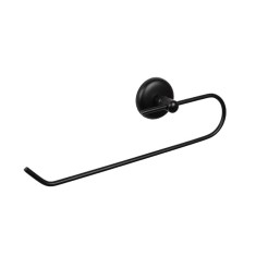 Suport lung din metal, pentru rola prosop / hartie, negru mat, 290 mm