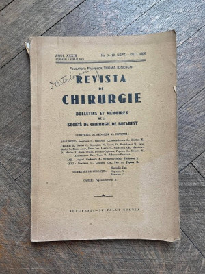 Revista de Chirurgie Anul XXXIX Nr. 9-12 1936 foto