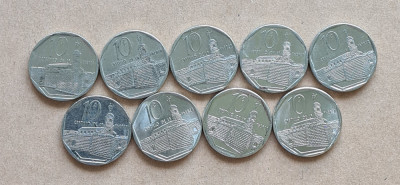 Cuba 10 centavos 1994 1996 1999 2000 2002 2008 2009 2013 2016 foto