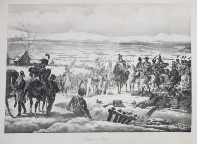 BATAILLE DE PULSTUCK ( BATALIA DE LA PULSTUCK) , LITOGRAFIE de C. MOTTE , MONOCROMA, MIJLOCUL SEC. XIX foto