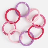 Elastice de păr frotte cu buline pentru copii, set 8 bucăți, roz, fucsia și lila, CMCLASS