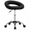 VidaXL Scaun de lucru pivotant, negru, piele ecologică