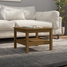 Gossi masuta de cafea, maro miere, 55x55x40 cm, lemn masiv de pin