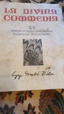 Gy. Szabo Bela - La Divina Commedia - 20 stampe in leno-xilogravuri foto