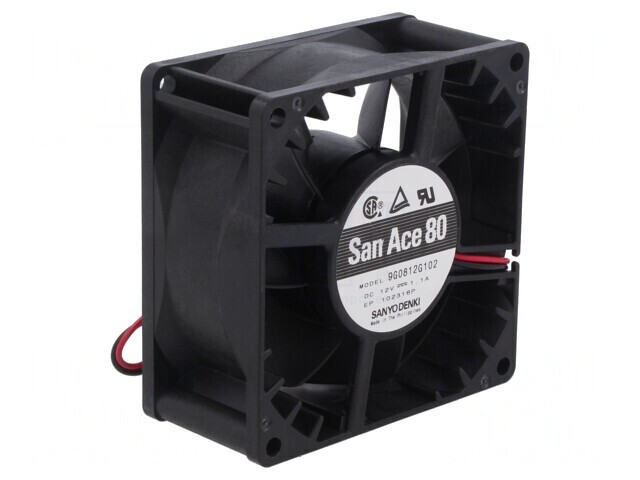 Ventilator axial 12V DC 80x80x38mm