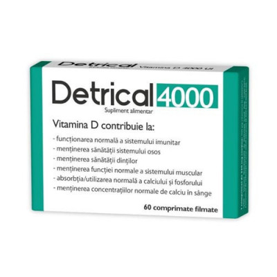 Detrical vitamina D3 4000UI, 60cps, Zdrovit foto