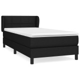 Cumpara ieftin Pat box spring cu saltea, negru, 80x200 cm, textil