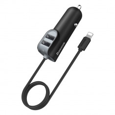 Incarcator Auto, Baseus Energy , 2x USB + Cablu Lightning , 5.5A , Negru foto