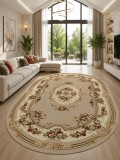 Covor Oval Lotos 575-110, Marime 60 x 110 cm, Bej, Inaltime Fir 8 mm, Antialergic, Polipropilena, Living, Dormitor, Sufragerie, Birou